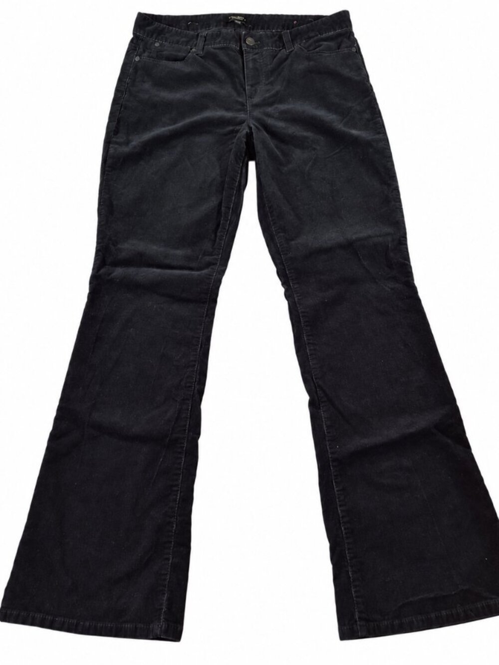 Talbots Women's Black Corduroy Pants Size 10 Straight Leg 5 Pocket